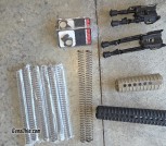 Bipods, rings, handguards, buffer springs, bcg